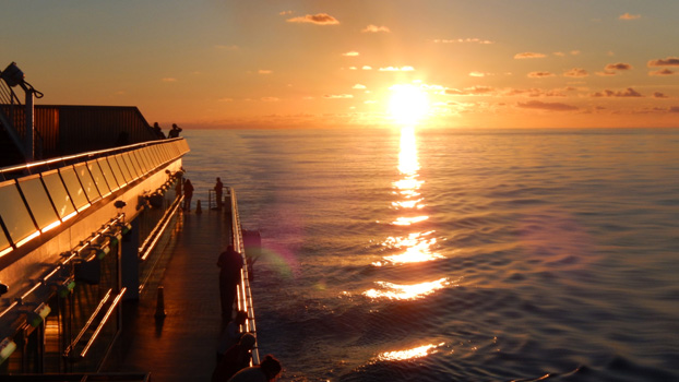 Sonnenuntergang auf dem Pazifik.