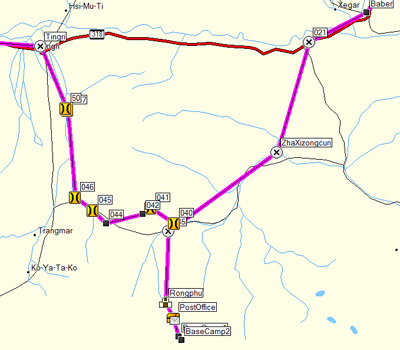 Zufahrtswege zum Mt. Everest Base Camp.