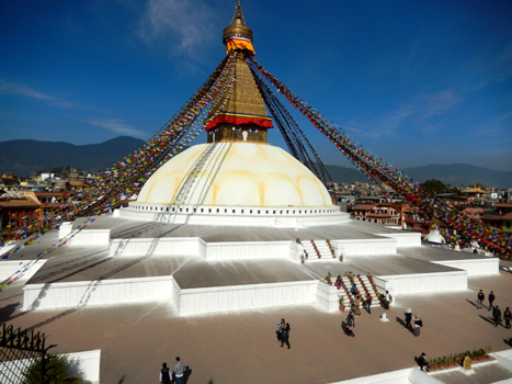 Der Bodnath Stupa, N27.721378 E85.361927