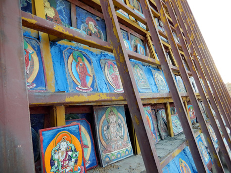 Steinreliefs am Chagpo Ri.