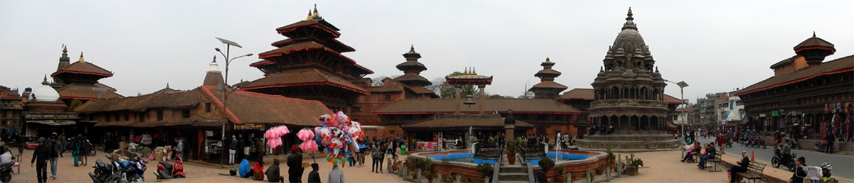 Panorama am Durbar Square von Patan.