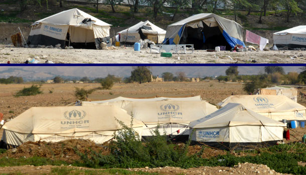 Flüchtlinge aus Syrien im Jordantal.