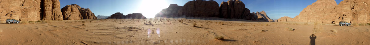 360°-Panorama, Wadi Rum.