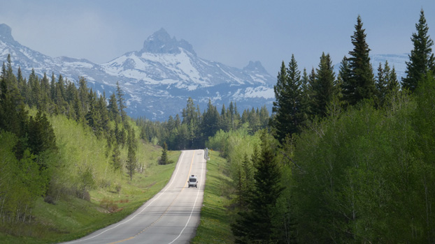 Straße nach Montana.