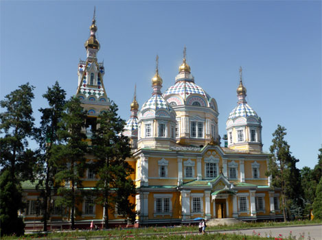Almaty, Himmelfahrtskathedrale, N 43.258727 E 76.953063.