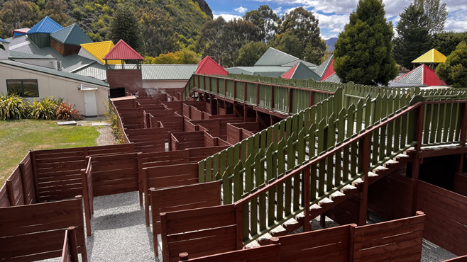 Labyrinth in der Puzzling World.